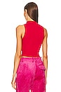 view 3 of 4 GOLA ALTA SEM MANGAS COM TRANSPARÊNCIA ELDON in Bright Red