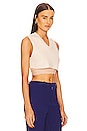 view 2 of 4 COLETE CROPPED DECOTE V SAGEN in Heather Oatmeal