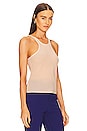 view 2 of 4 Sheer Double Racer Tank in Flesh Nude