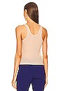 view 3 of 4 Sheer Double Racer Tank in Flesh Nude
