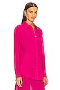 view 2 of 4 Sheer Buttondown Top in Fuchsia Pink