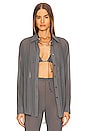 view 1 of 4 Sheer Buttondown Top in Smoke Grey