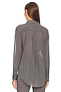 view 3 of 4 Sheer Buttondown Top in Smoke Grey