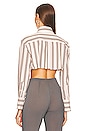 view 3 of 4 Maureen Cropped Top in Pink Baron Stripe