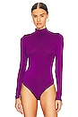 view 2 of 5 The Zelie Bodysuit in Grape Purple