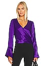 view 1 of 4 Shiloh Wrap Top in Deep Purple