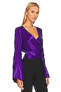 view 2 of 4 Shiloh Wrap Top in Deep Purple