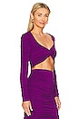 view 2 of 4 Billa Cropped Top in Grape Purple