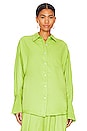 view 2 of 5 Genova Button Down Top in Green