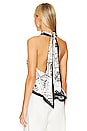 view 3 of 4 Orla Halter Top in Ivory & Black Frames