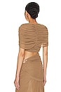 view 3 of 4 Fria Cropped Top in Umber Brown