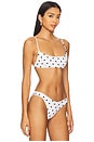 view 2 of 4 by Marianna Lucila Top in Cream & Black Dot