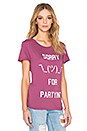 view 2 of 3 Sorry For Partying Schiffer Tee in Cabernet