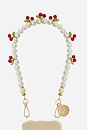 view 2 of 2 CHAINE DE TÉLÉPHONE CHERRY in Pearl White & Cherries