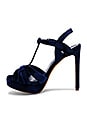 view 5 of 5 Velvet T-Strap Heel in Blue