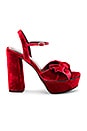 view 1 of 5 Velvet Platform Heel in Red