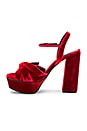 view 5 of 5 Velvet Platform Heel in Red