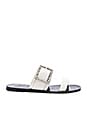 view 1 of 5 Embellished Buckle Slide in White
