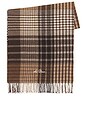 view 1 of 3 Signature Patchwork Check Scarf in Mole Brown