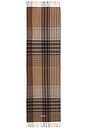 view 2 of 3 Signature Patchwork Check Scarf in Mole Brown