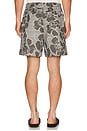 view 2 of 4 Charlie Poppy All Over Print Shorts in Olive Night