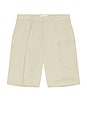 view 4 of 4 Pleated Twill Suit Shorts in Light Sand