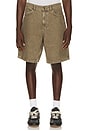 view 1 of 4 Shorts denim in Light Brown Denim Wash