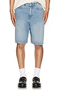 view 3 of 4 Ryder Washed Denim Shorts in Light Blue Wash