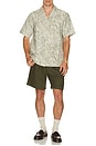 view 4 of 4 Otto Linen Shorts in Olive Night