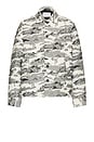 view 1 of 4 Jaiden Ruins Jacquard Overshirt in White & Black