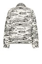 view 2 of 4 Jaiden Ruins Jacquard Overshirt in White & Black