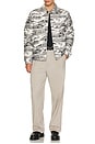 view 4 of 4 Jaiden Ruins Jacquard Overshirt in White & Black