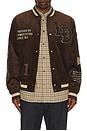 view 1 of 6 Corduroy Varsity Jacket in Slate Brown