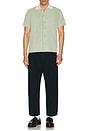 view 5 of 5 Easton Knitted Short Sleeve Shirt in Ivory & Vintage Green