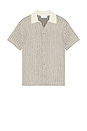 view 1 of 4 Easton Knitted Shirt in Ivory & Black