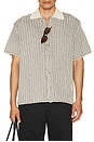 view 3 of 4 Easton Knitted Shirt in Ivory & Black