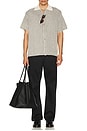 view 4 of 4 Easton Knitted Shirt in Ivory & Black