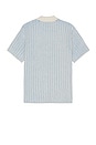 view 2 of 4 Easton Knitted Shirt in Washed Denim Blue & Ivory