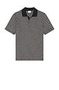 view 4 of 5 Knitted Stripe Polo in Dark Blue Night