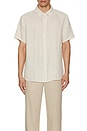 view 4 of 4 Kris Linen Shirt in Light Desert Sand & Light Ivory