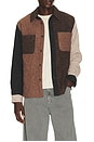 view 1 of 4 Wool Colourblock Overshirt in Mole Brown