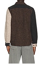 view 2 of 4 Wool Colourblock Overshirt in Mole Brown
