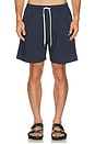 view 5 of 6 Stan Stripe Seersucker Swim Shorts in Dark Navy