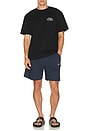 view 6 of 6 Stan Stripe Seersucker Swim Shorts in Dark Navy