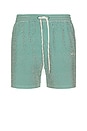 view 1 of 6 Stan Stripe Seersucker Swim Shorts in Evergreen