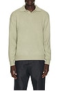 view 1 of 4 Brushed Cashmere Blend Polo Sweater in Sage Green