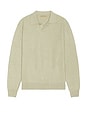 view 4 of 4 Brushed Cashmere Blend Polo Sweater in Sage Green