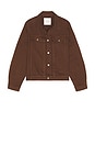 view 4 of 4 Denim Trucker Jacket in Brown