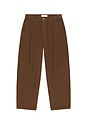 view 5 of 5 One Tuck Wide Denim Pant in Brown