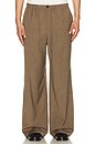 view 1 of 5 Elasticized Wide Pants in Brown